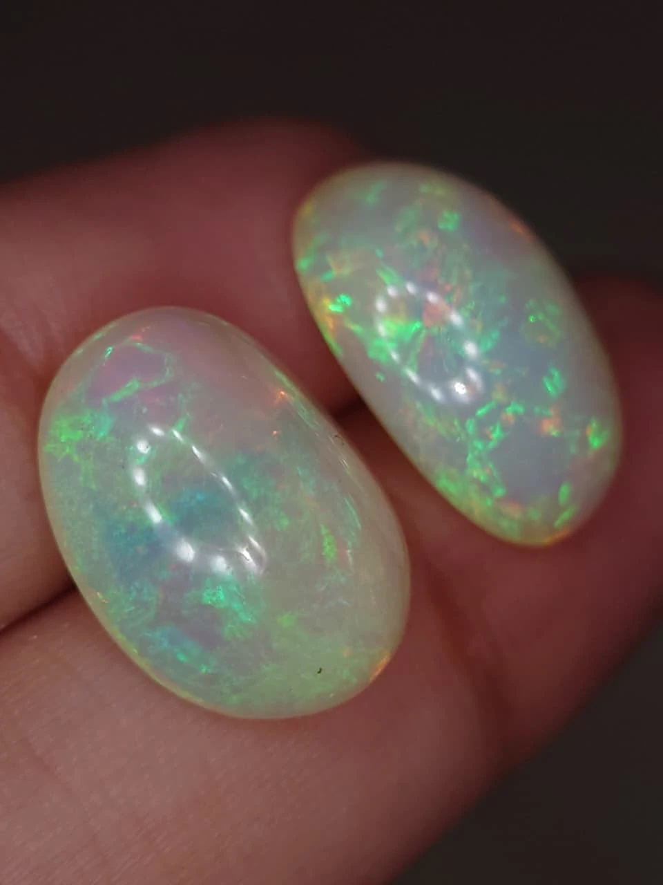 12.2ct Natural White Opal Pair from Ethiopia — view 2